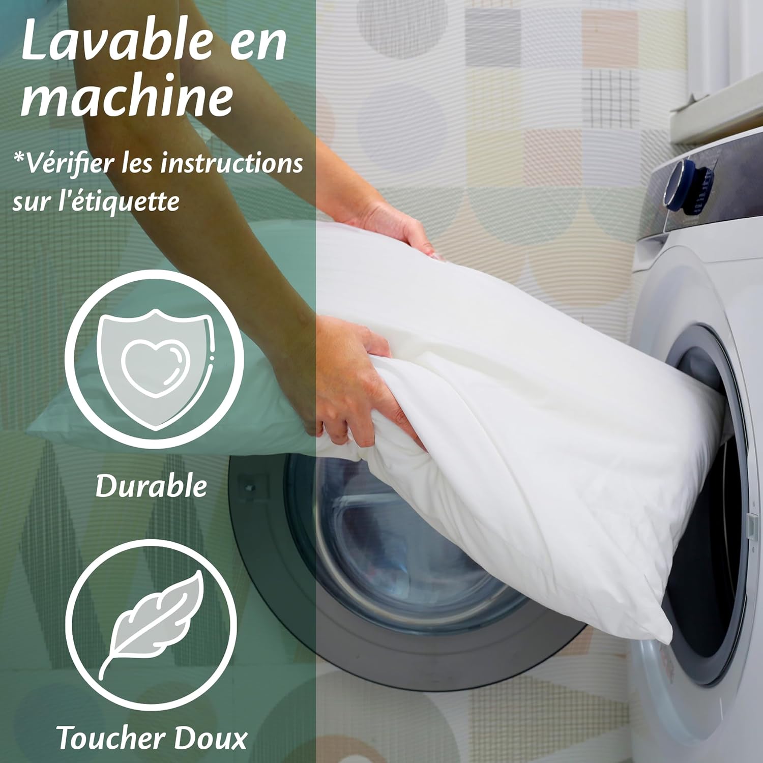 Thumbnail 6 de Flowen Coussin canapé 50 x 50, lot de 2