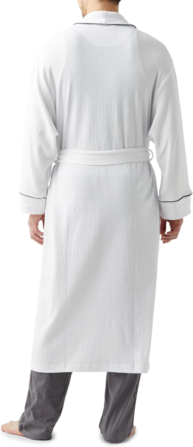 Detalle 2 de Amazon Essentials Herren Leichter Waffel-Bademantel – bequem, atmungsaktiv und vielseitig