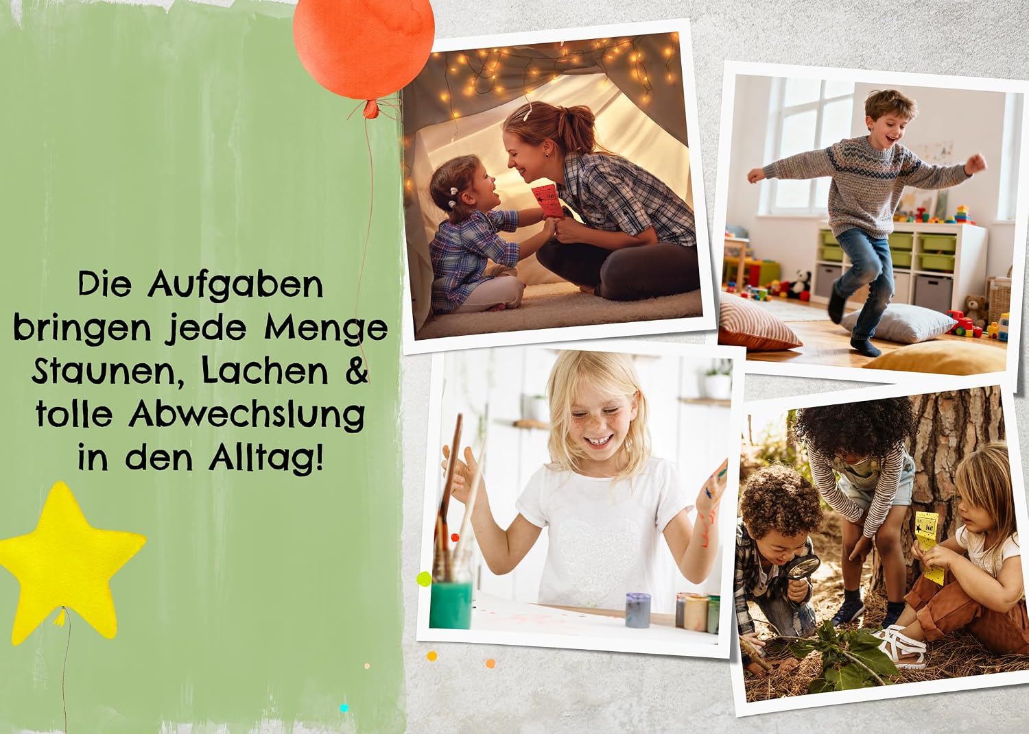 Detalle de Herzmeister Geschenk-Box ab 6 Jahren – 50 kreative kleine Kinderspiele