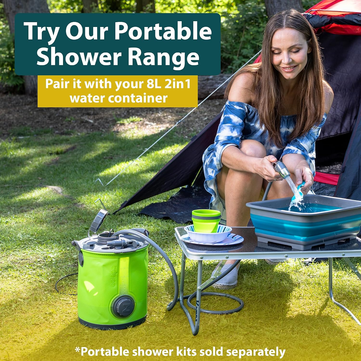 Thumbnail 6 de Colapz 8L 2-in-1 Collapsible Water Container with Tap & Lid – BPA-Free Camping Carrier & Folding Bucket