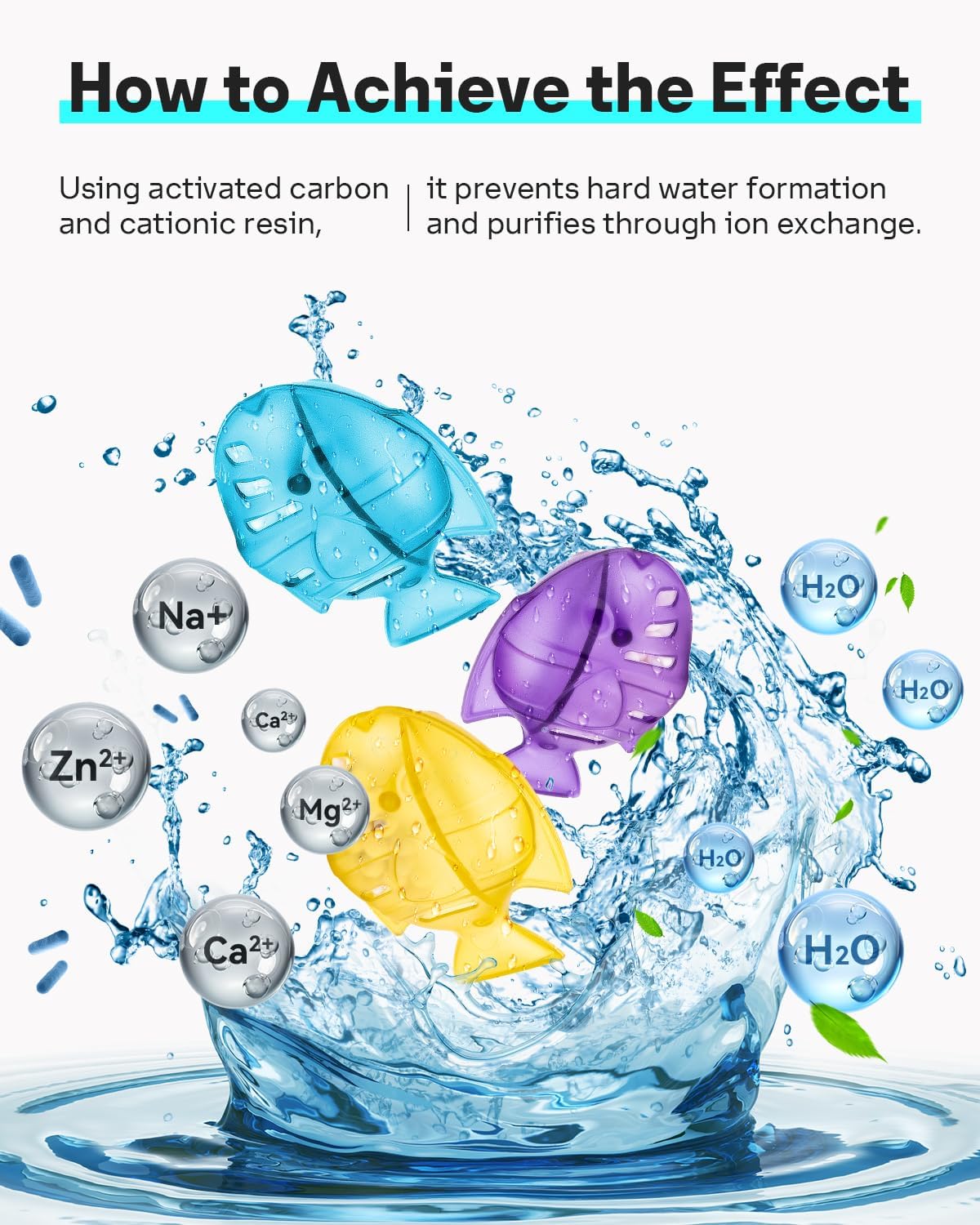 Detalle de Leemone HX10P Humidifier Cleaning Fish, 10-Pack for Humidifiers and Fish Tanks
