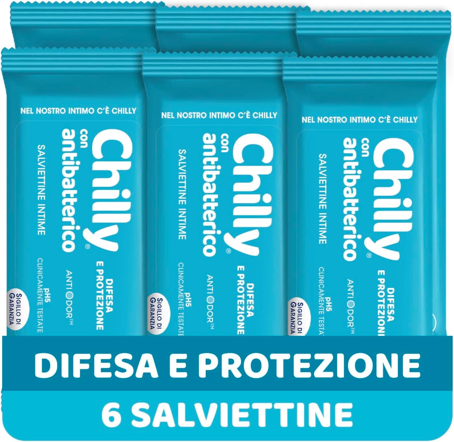 Chilly Salviettine Antibatteriche 6 pezzi 🧻