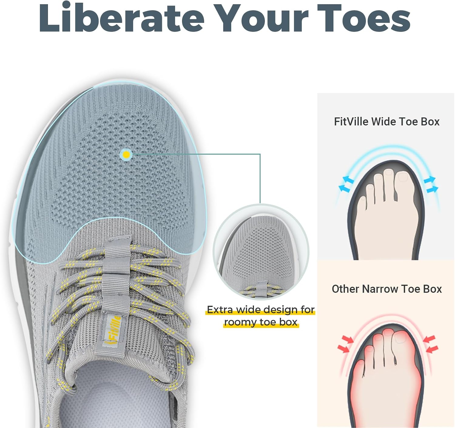 Thumbnail 2 de Extra Wide Fit Trainers Slip On Arch Support