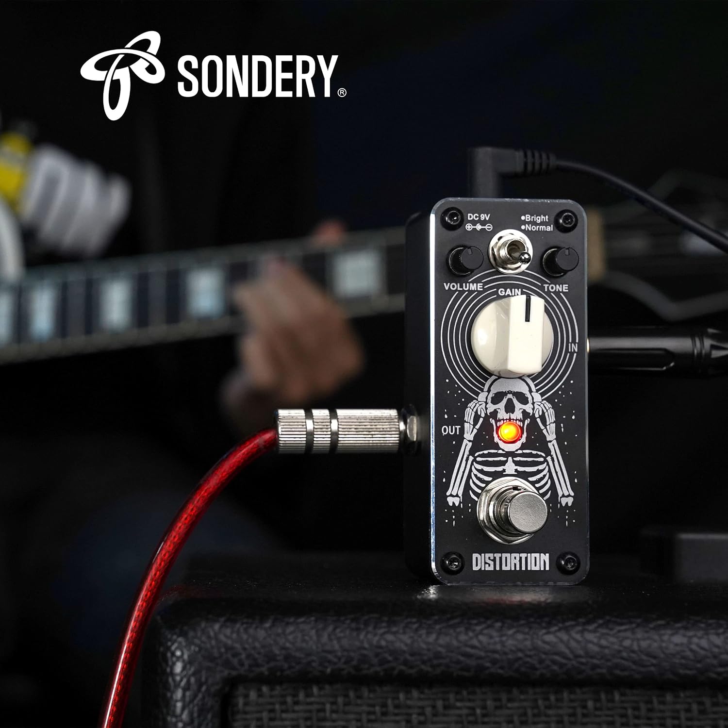 Detalle 1 de Sondery sdn-9 Mini Distortion Pedal with Bright and Normal Modes