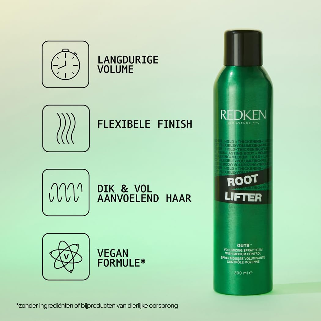 Detalle 2 de Redken Root Lifter haarmousse 300 ml met tarweproteïne en flexibele hold