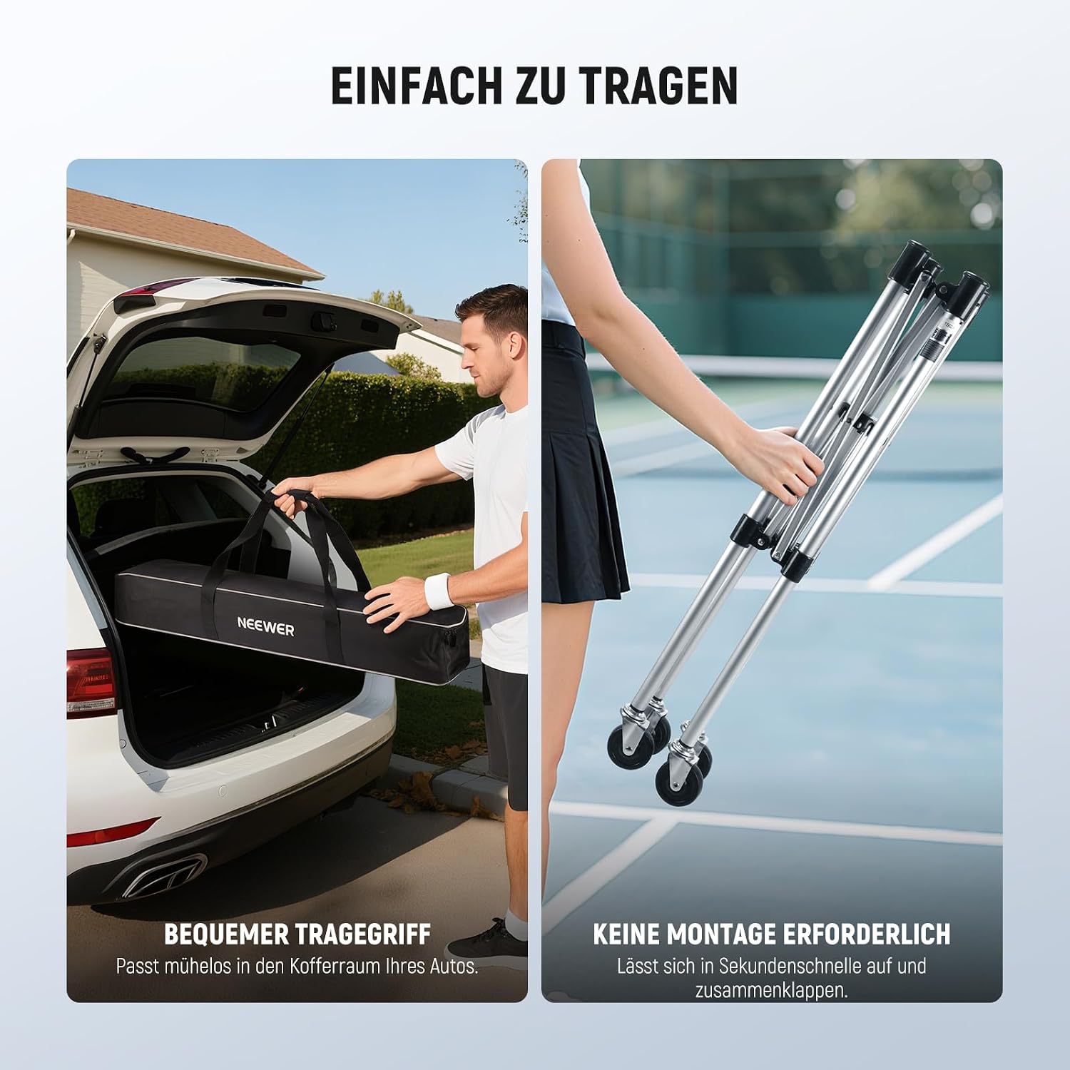 Thumbnail 6 de NEEWER Tennisball Hopper – rollbarer Ballbehälter für Training und Unterricht