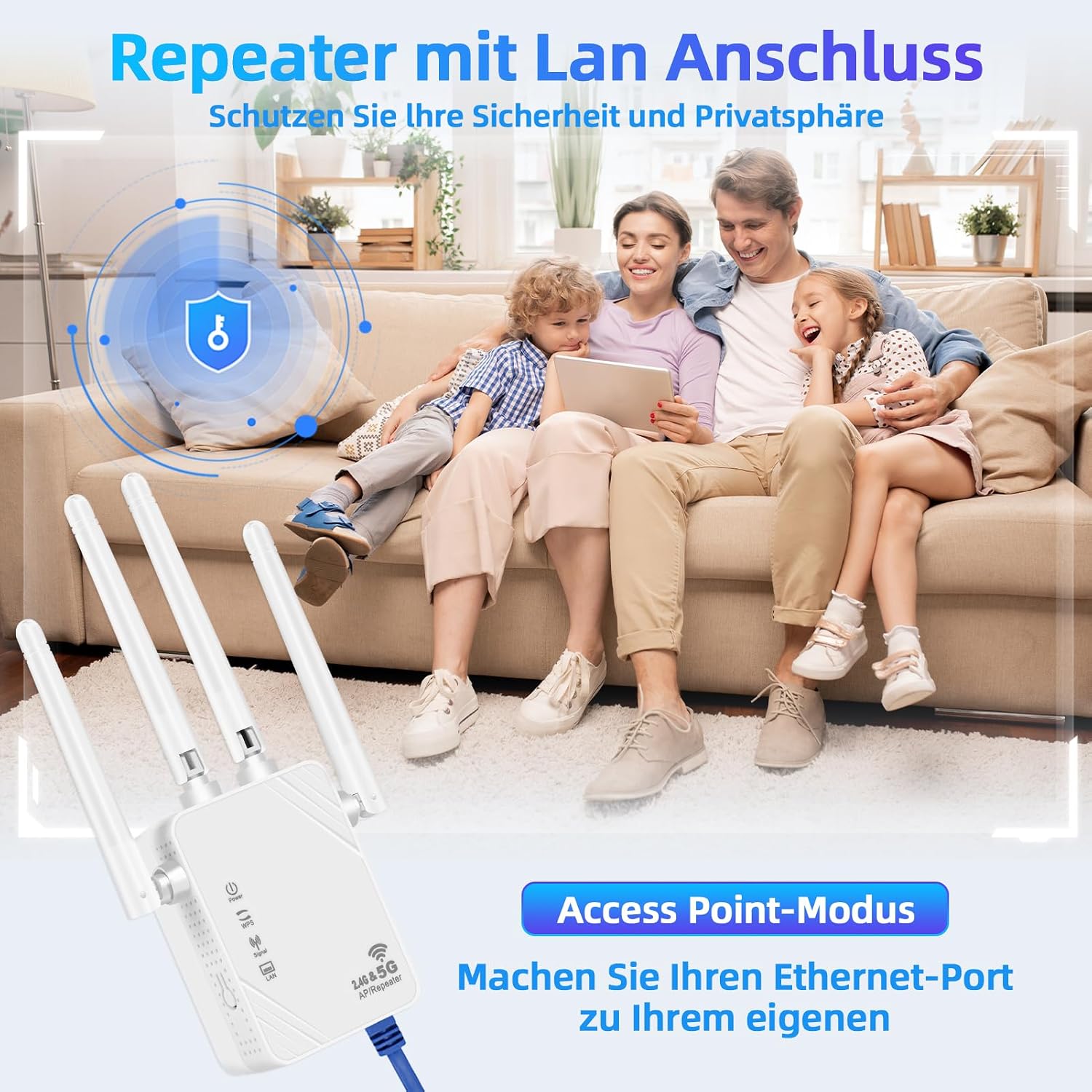 Thumbnail 4 de WLAN-Verstärker 1200 Mbit/s Dualband Repeater mit LAN – Ultraxtender