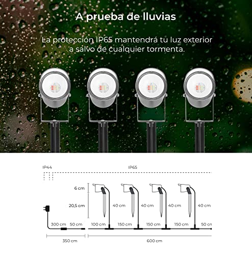 Thumbnail 6 de Set 4 focos outdoor SmartLED KSIX: iluminación RGBWIC conectada y resistente al exterior
