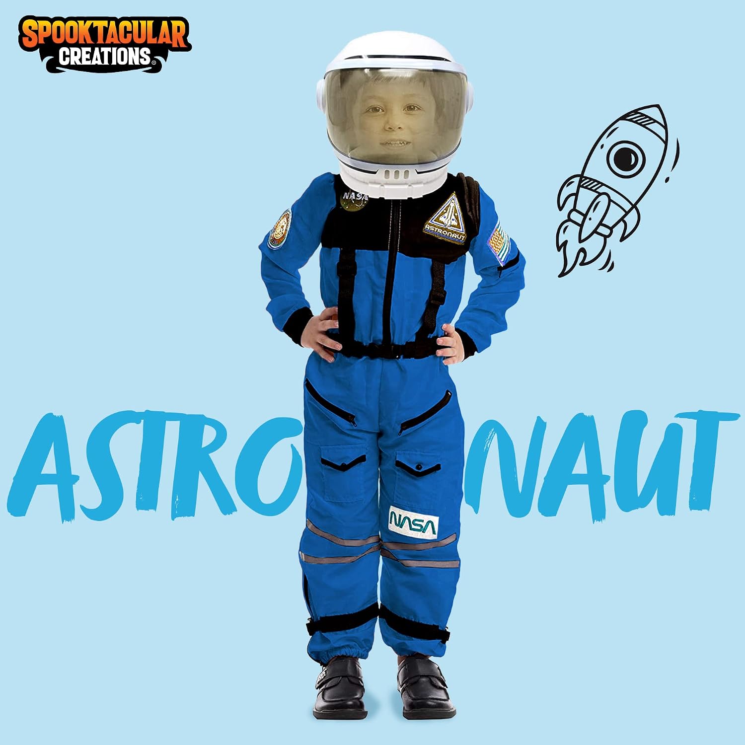 Detalle 2 de Spooktacular Creations Astronautenkostüm 4 Größen 🎭