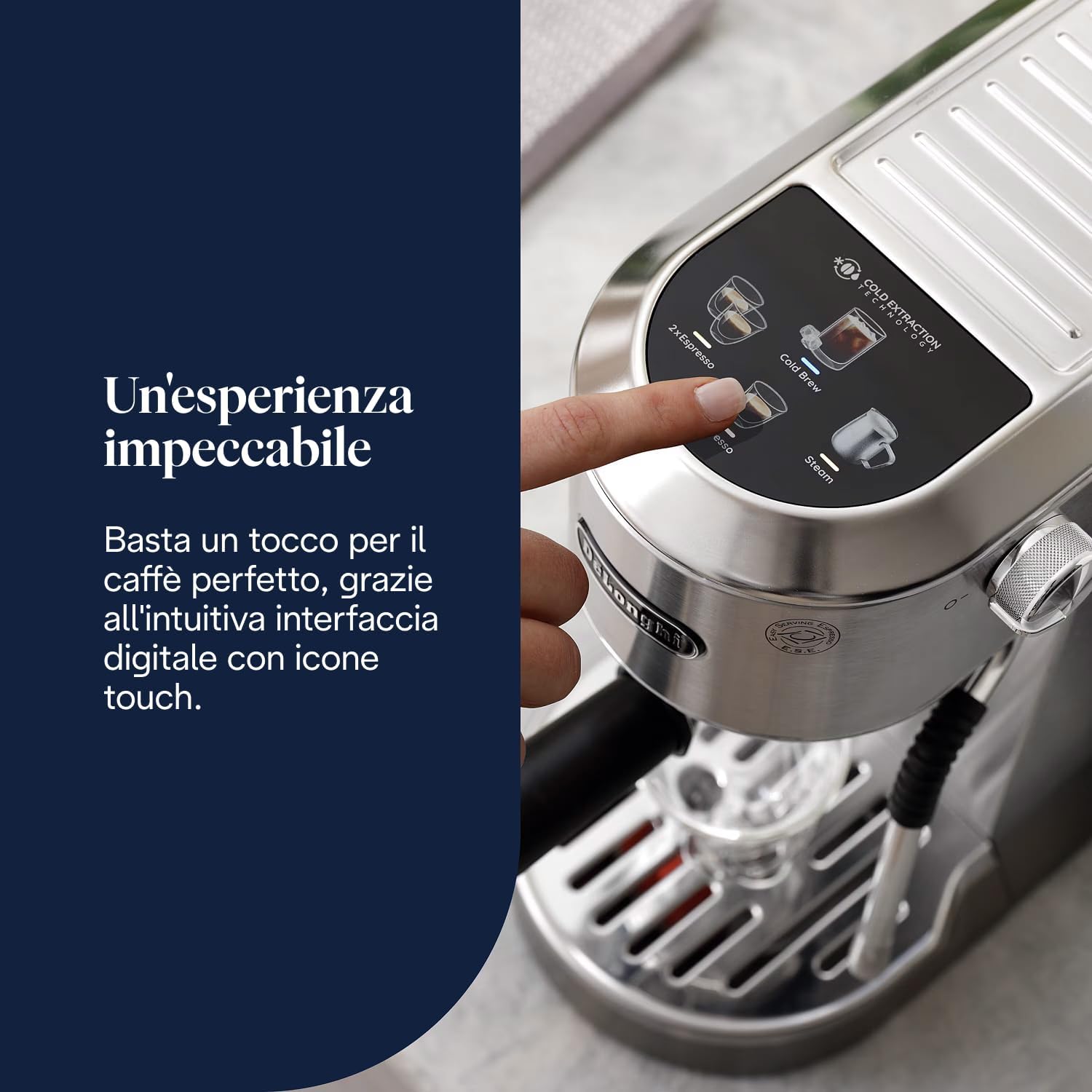 Thumbnail 2 de De’Longhi Dedica Duo EC890.M – Macchina per espresso, cappuccino e Cold Brew con lancia vapore My LatteArt e display touch