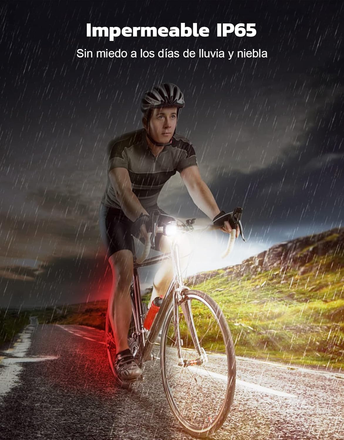 Thumbnail 4 de Glangeh Luz Bicicleta Recargable USB 🚲 4 Modos, IP65