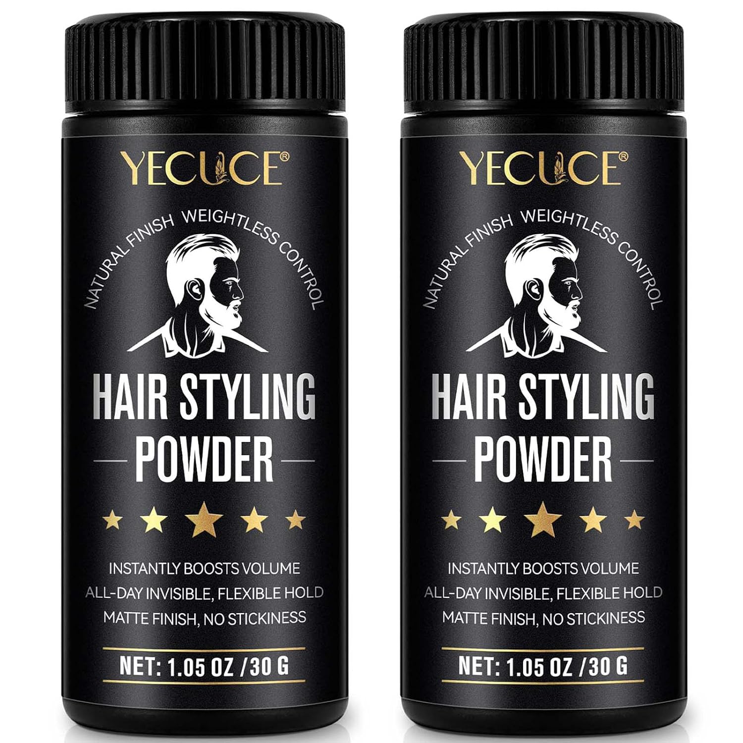 Detalle de 2er-Set Haarpuder für Männer (30 g) – mattierend, fettfrei, für Volumen & Lift