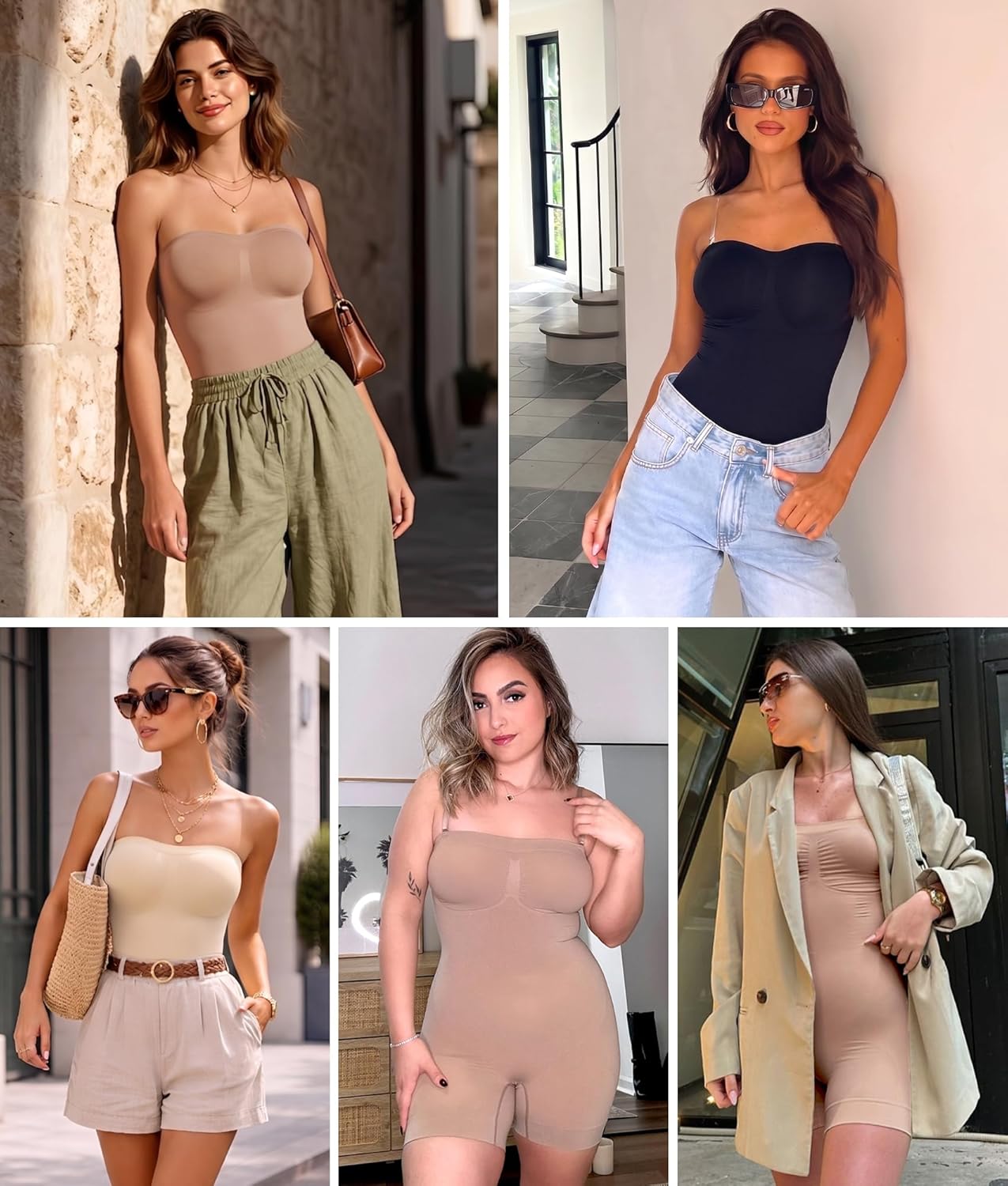 Thumbnail 2 de SHAPERX Strapless Shortie Bodysuit Medium-Strong Control