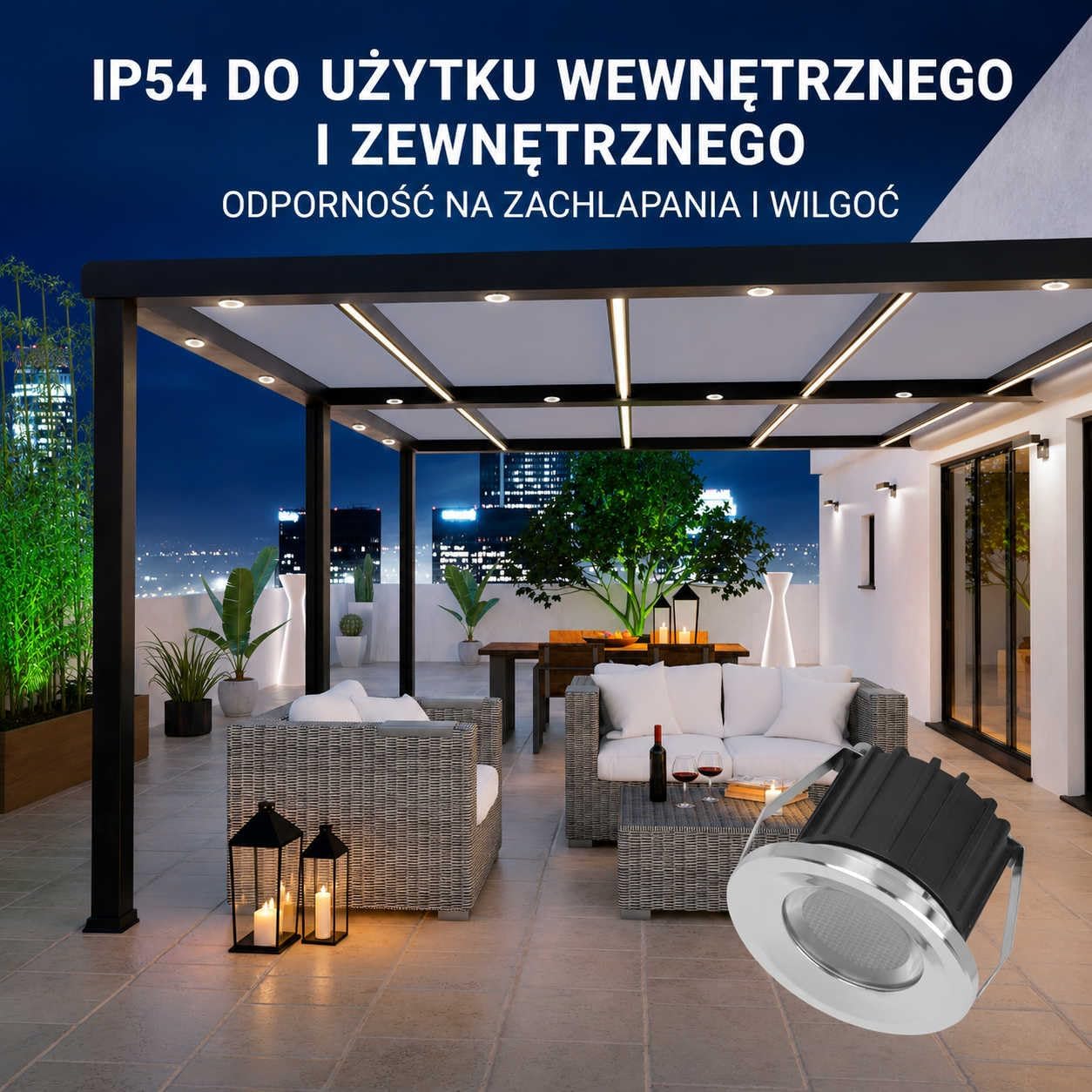 Detalle 2 de Sigmaled Lighting mini oczka LED wpuszczane 3 W, 300 lm, 4000 K, IP54 – 10 szt.