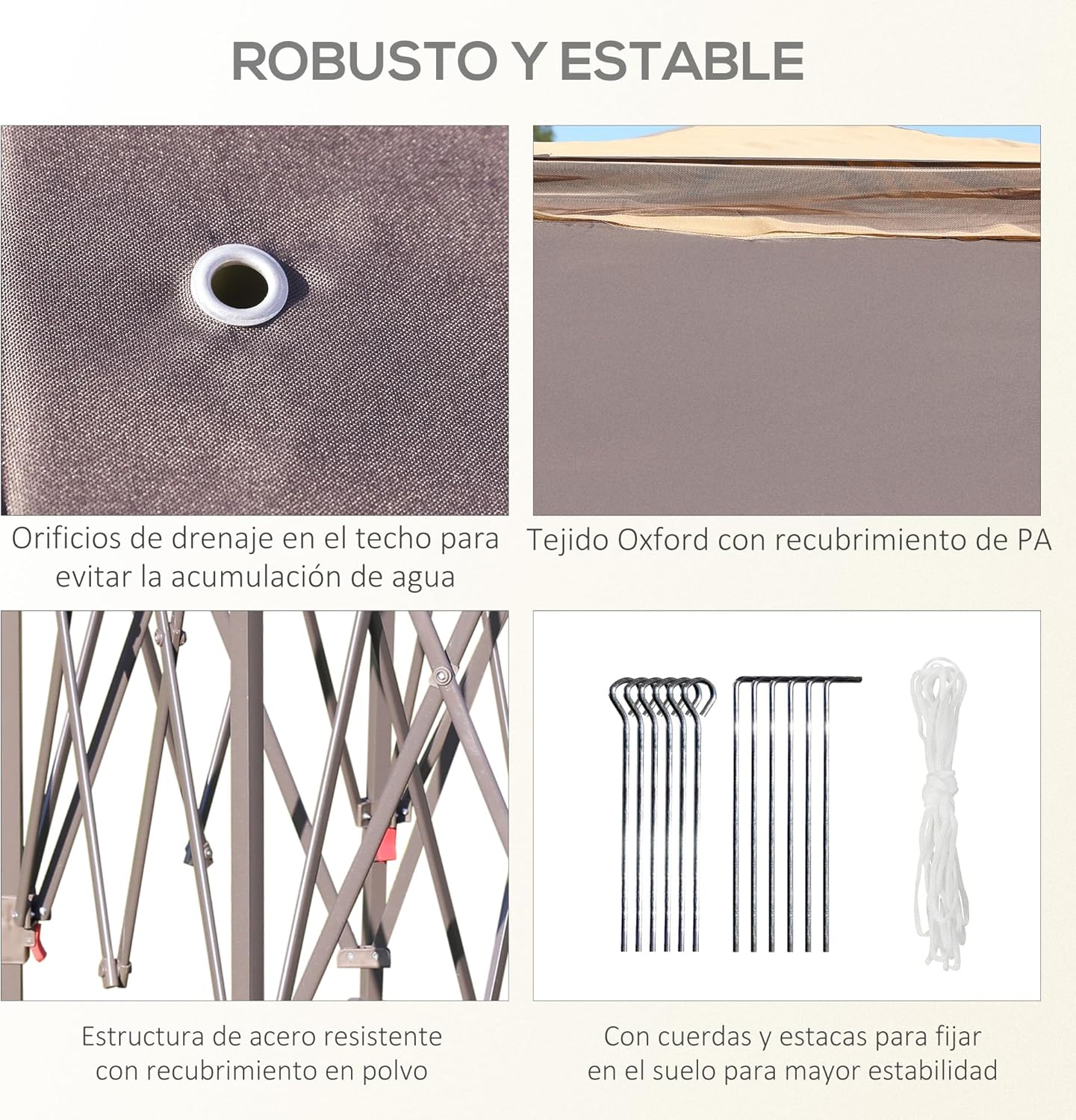 Thumbnail 5 de Outsunny Carpa Plegable 4x3,4x2,85 m Gazebo para jardín