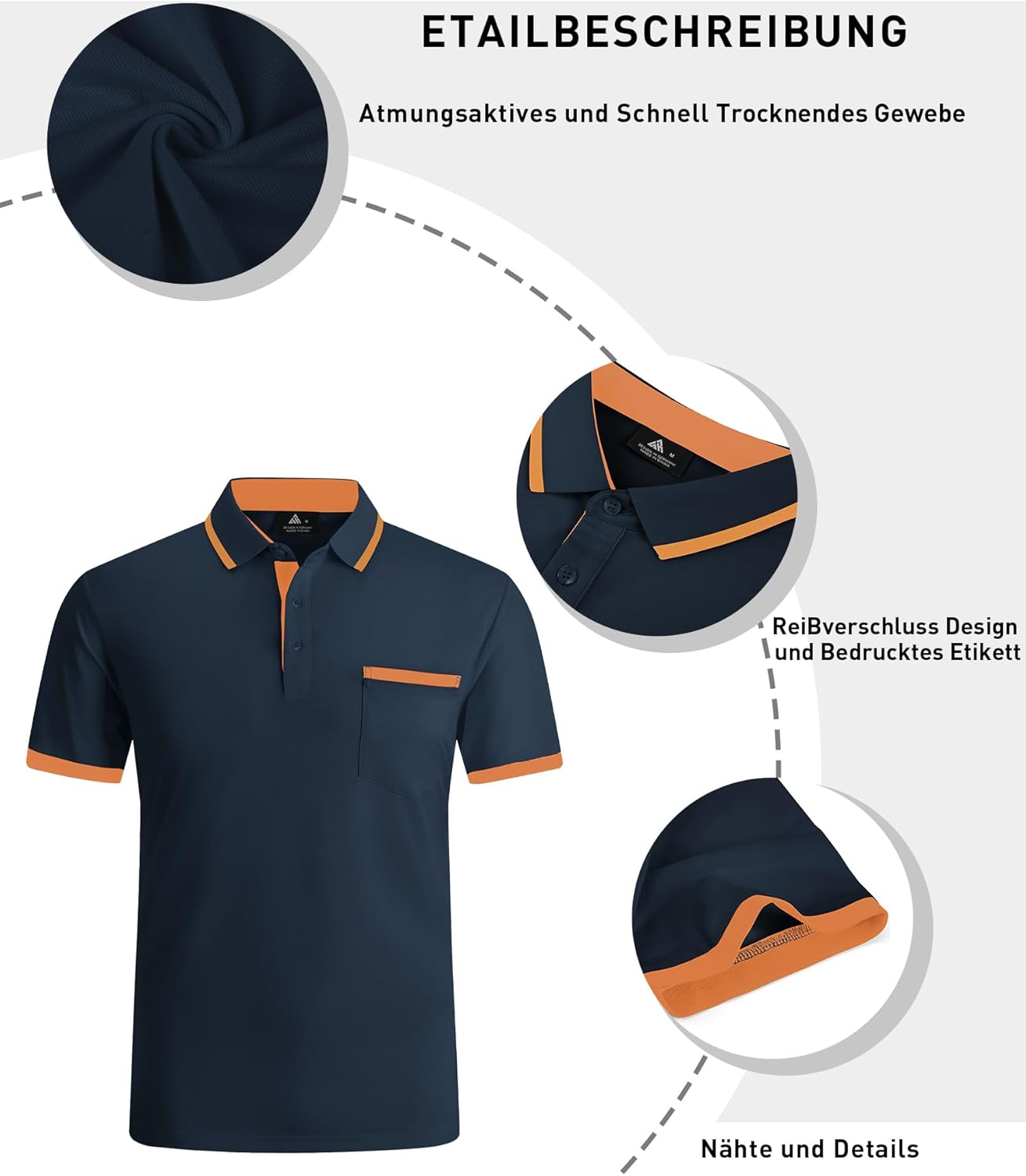 Thumbnail 3 de LLdress Polo Uomo con Maniche Corte: polo da golf/tennis leggera e traspirante