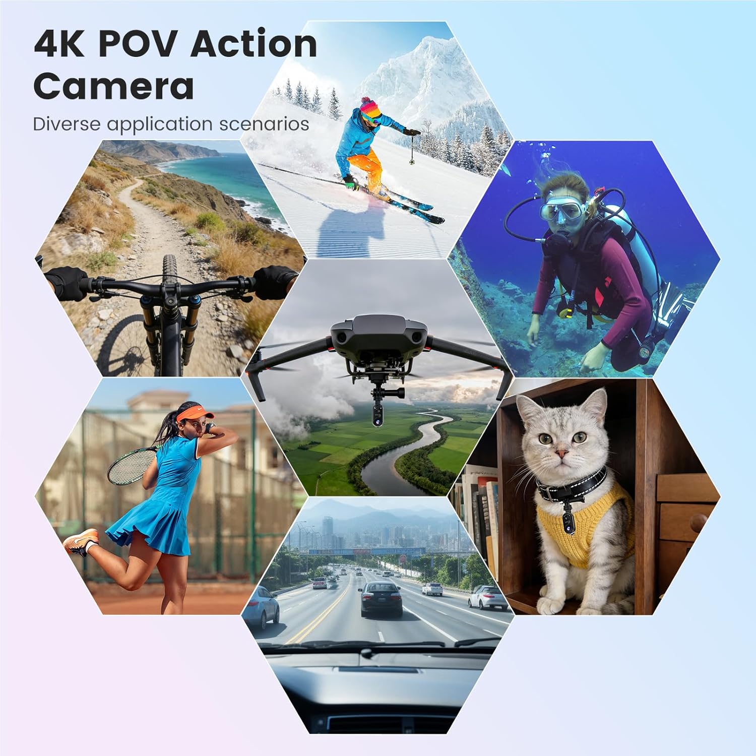 Thumbnail 6 de Caméra Camlance 4K Mini Sport – 20 MP, Stabilisation 6 axes, Waterproof 40 m, Magnétique et WiFi (64 Go inclus)