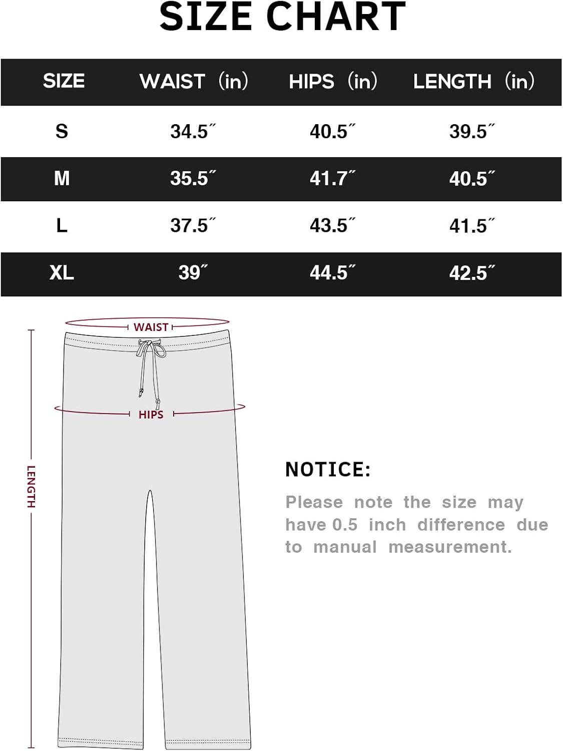 Thumbnail 4 de Knuffnee Women's Pyjama Bottoms – Soft Lounge Pants with Pockets (2 Pack)