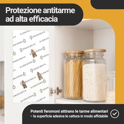 Thumbnail 2 de Proxinova Antitarme Alimentari: Trappole Adesive per Farfalline (10 pezzi) – Monitoraggio Naturale, Made in Germany