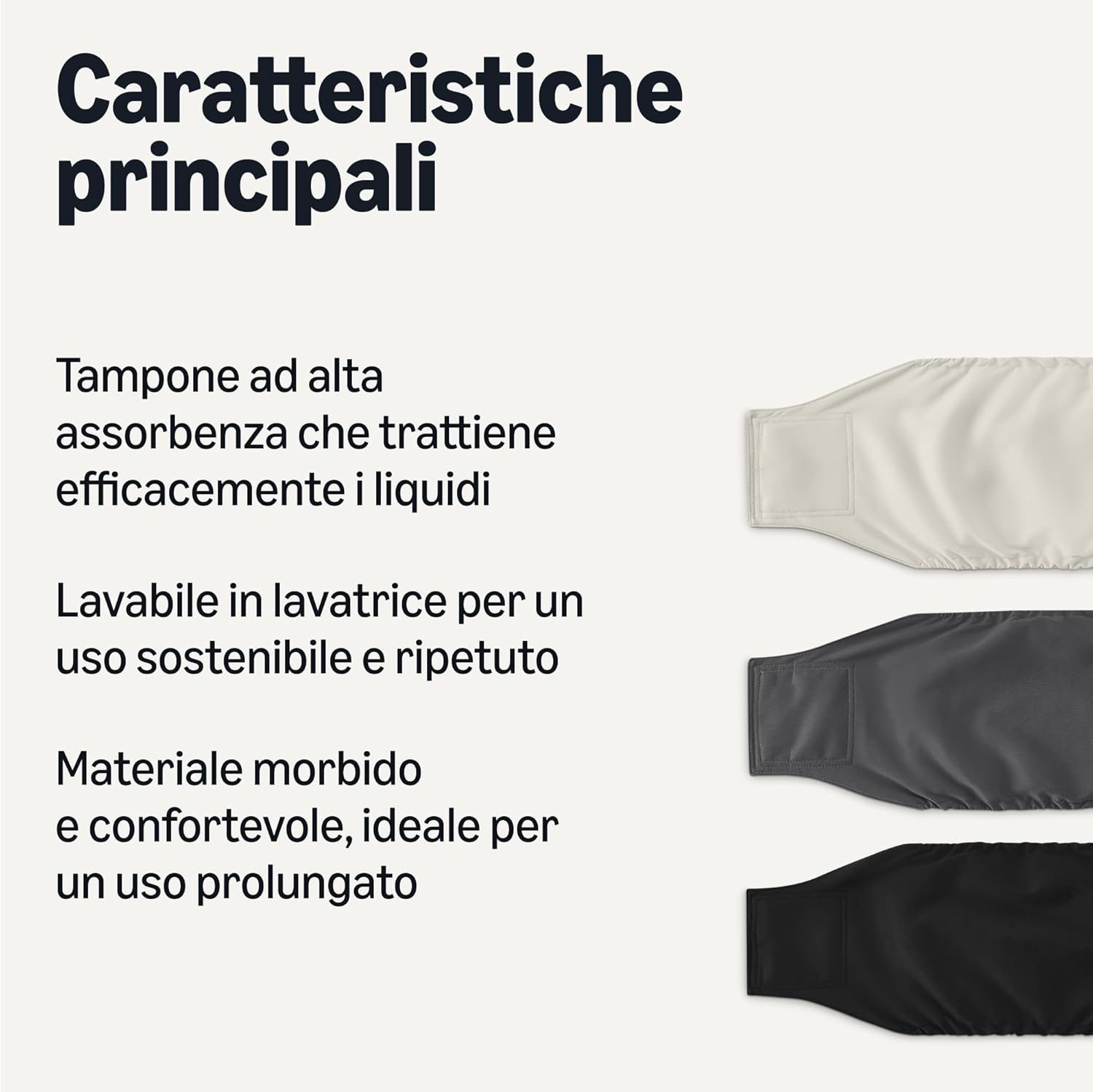 Thumbnail 1 de Amazon Basics Pannolini lavabili per cani maschi, taglia M – confezione da 3