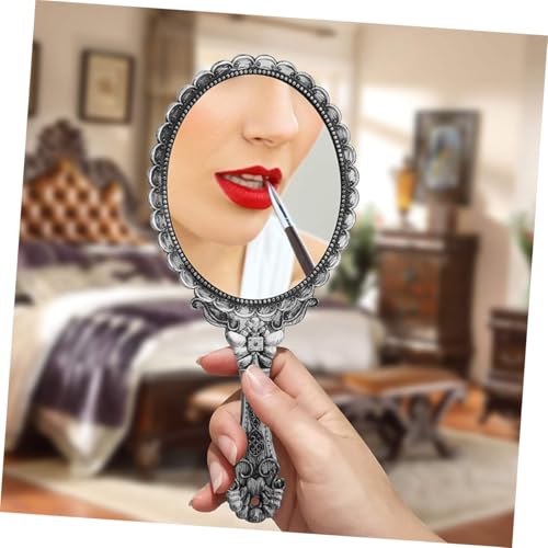 Thumbnail 7 de SAFIGLE Vintage Handheld Mirror with Carved Pattern (9.84 x 4.53 in)