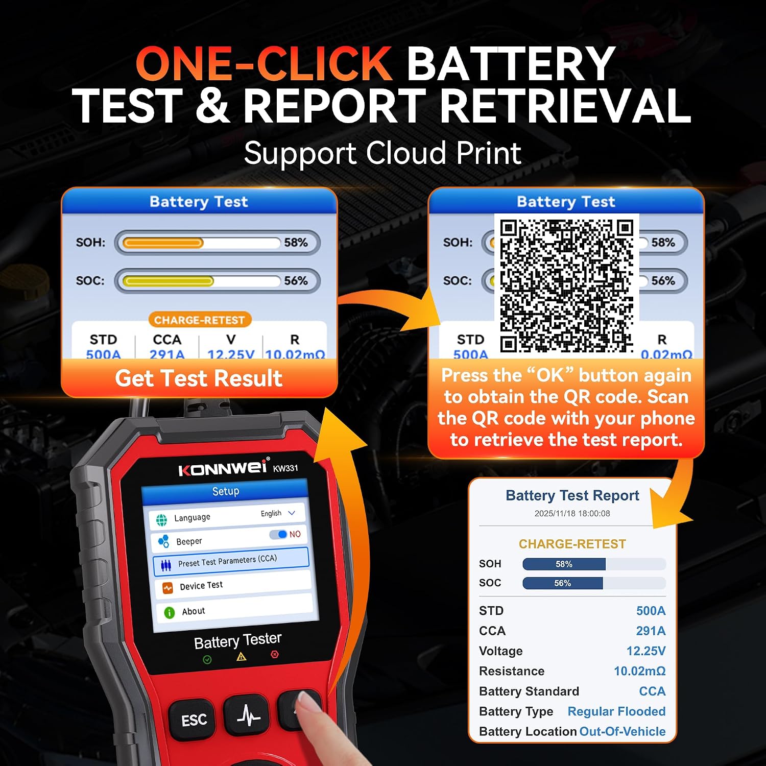 Thumbnail 6 de Autobatterie Tester KW331 für 6V 12V 24V