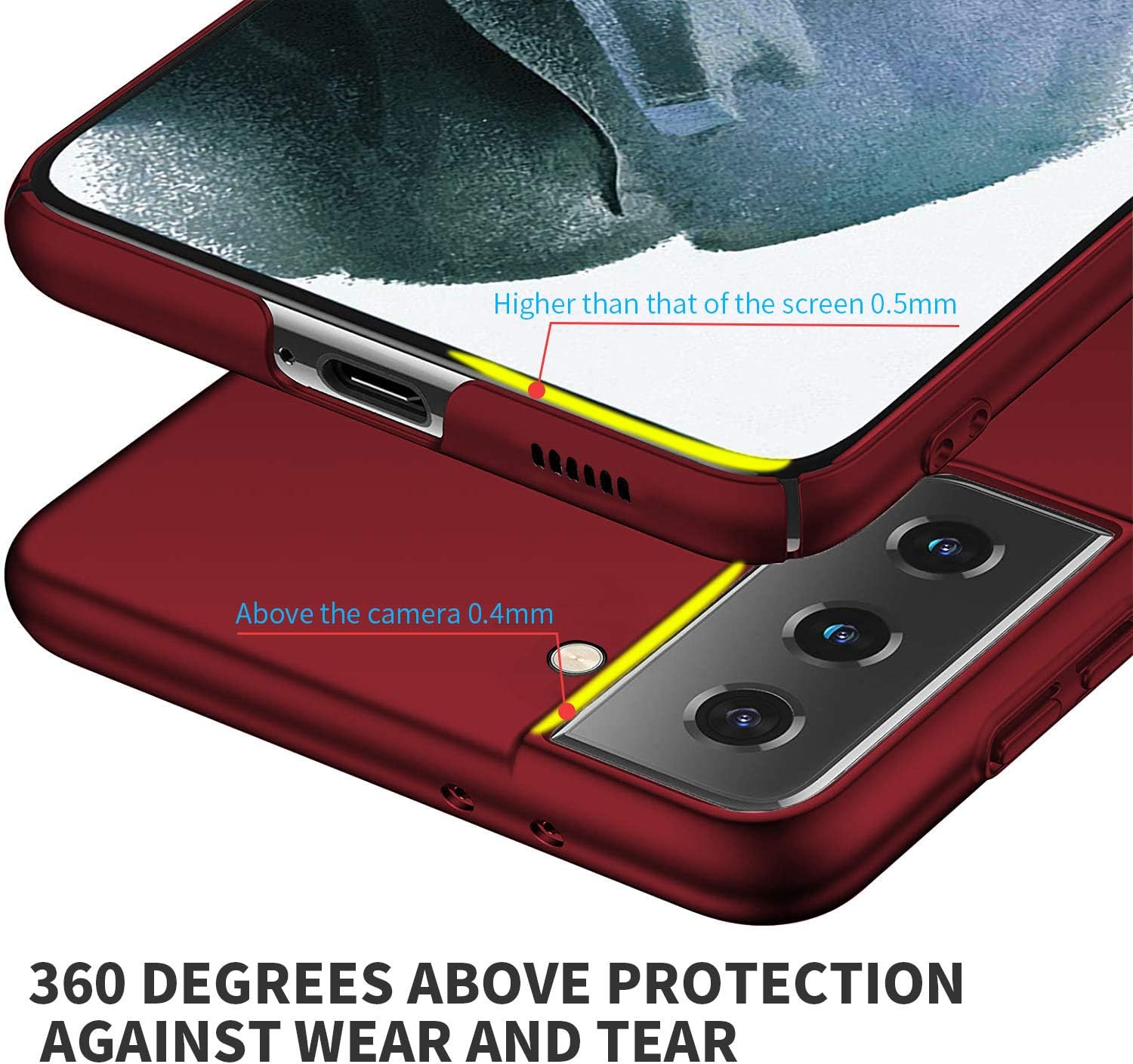 Detalle de Hülle kompatibel mit Samsung Galaxy S22 Plus 6.6" – Ultra Dünn, matte Oberfläche, Kamera- und Kratzschutz