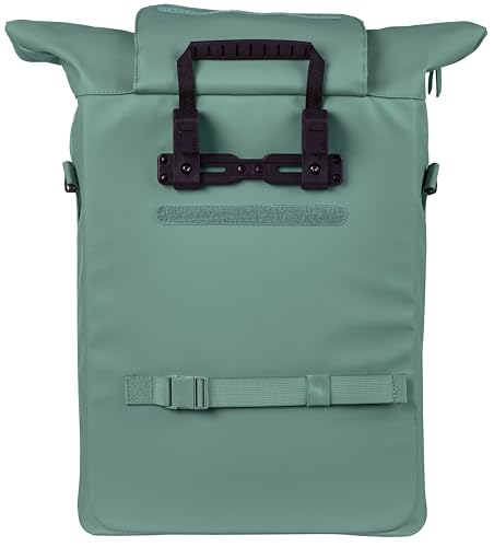 Detalle de Basil Brooklyn, sacoche de vélo 17 l avec compartiment ordinateur, verte