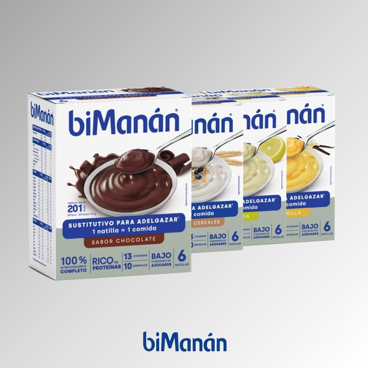 Thumbnail 2 de biManán - Natillas de Chocolate, Suplemento Bajas Calorías 🍫