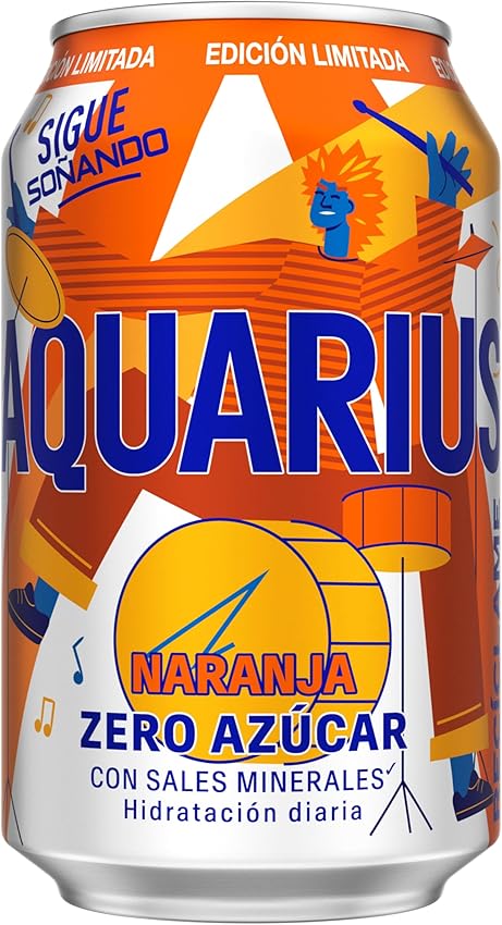 Thumbnail 1 de AQUARIUS Naranja Zero Azúcar 24 x 330 ml 🥤