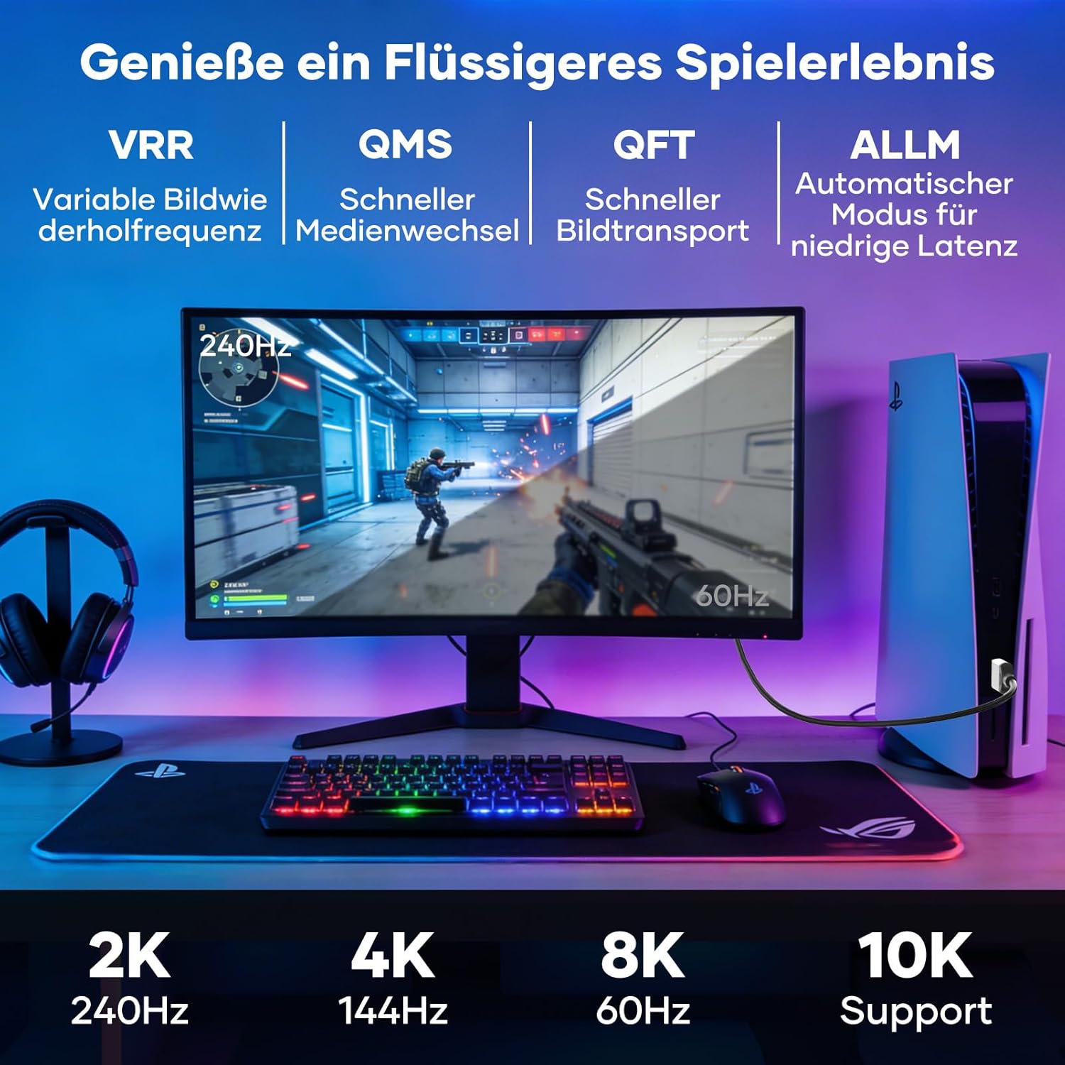 Thumbnail 3 de Kryoza Ultradünnes HDMI Kabel 2M 8K – extrem flexibel, 2.1 High Speed