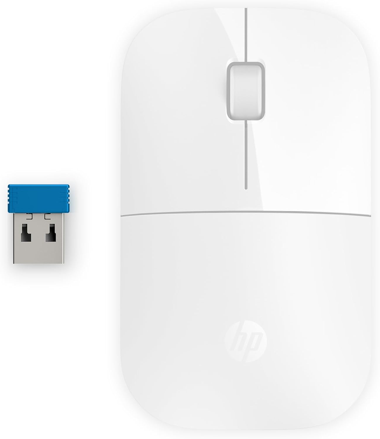 Detalle de HP Z3700 Wireless Mouse | White – Slim, Multi-OS Compatibility and Long Battery Life