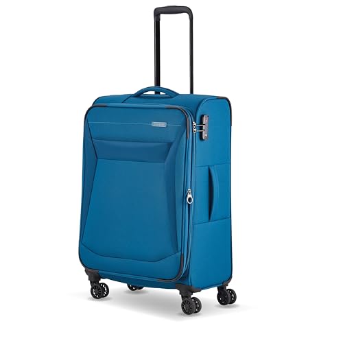 Detalle de Travelite Koffer Chios Größe M: 67 cm, 60–66 Liter, leichter Weichschalen-Koffer mit TSA-Schloss