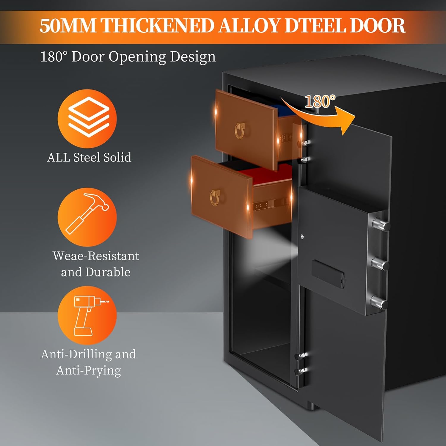 Thumbnail 1 de WASJOYE 103L Large Cabinet Safe Box with Digital Keypad Lock