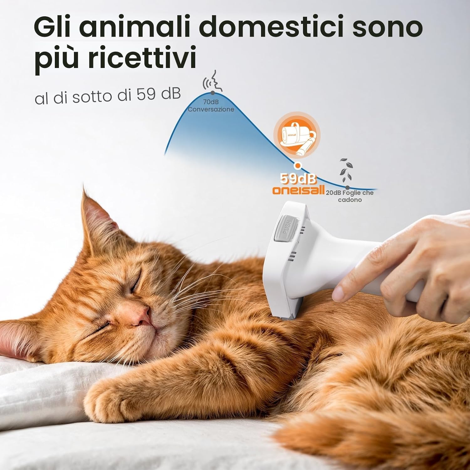 Detalle de Oneisall kit toelettatura e aspirazione a vuoto per animali domestici – 7 in 1, 1,5L, 220V