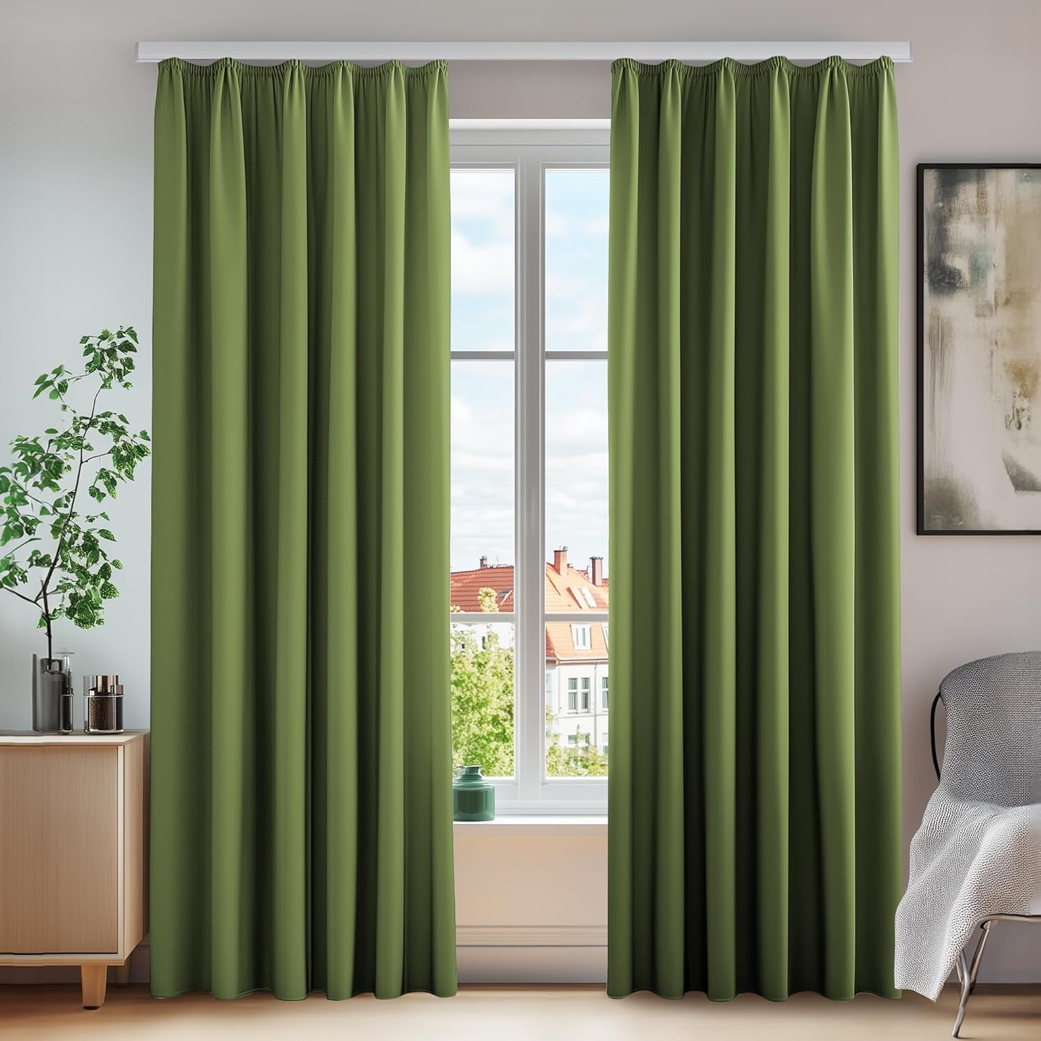 Deconovo Tende Oscuranti 140x245 cm Verde 🪟