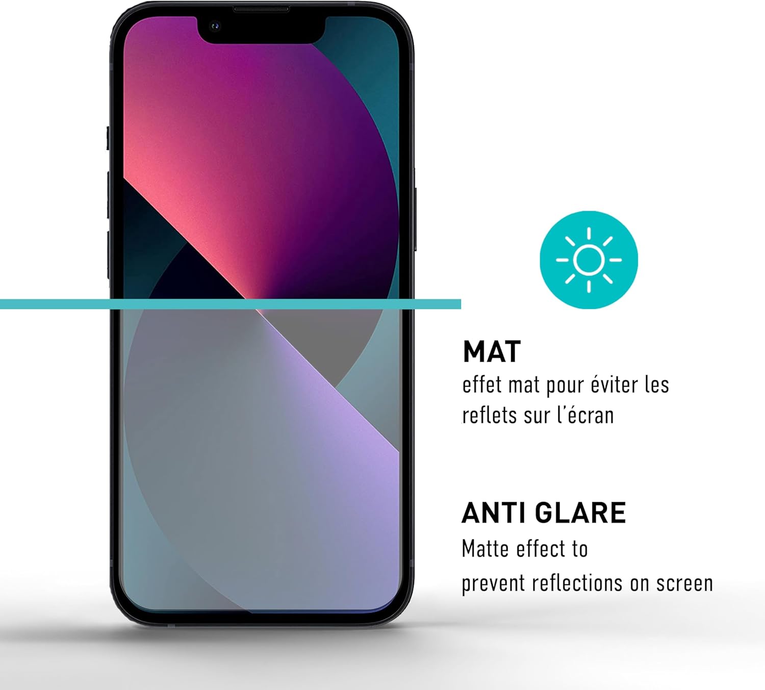 Thumbnail 2 de smartect 2Pack_MATT_Apple_iPhone_13_mini mat gehard glas voor iPhone 13 mini