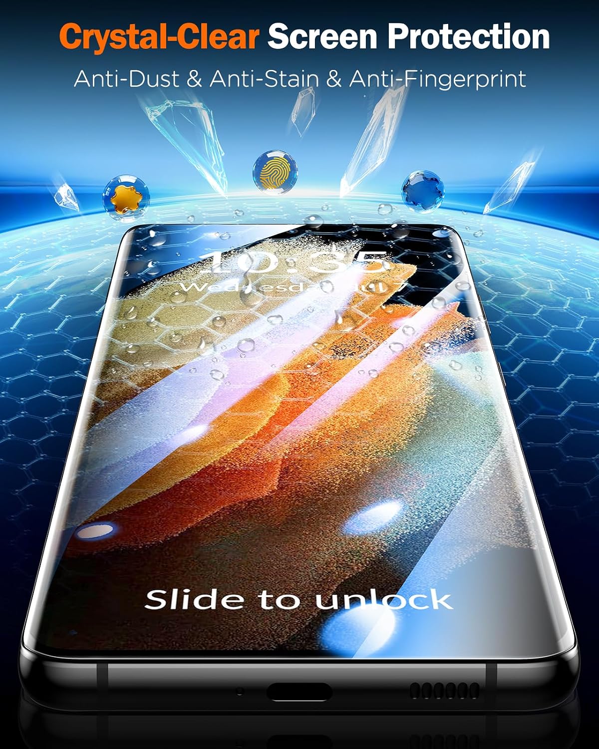 Detalle 2 de LK Galaxy S21 Ultra Flexible Glass Screen Protector, 2-Pack, 99.99% Clarity