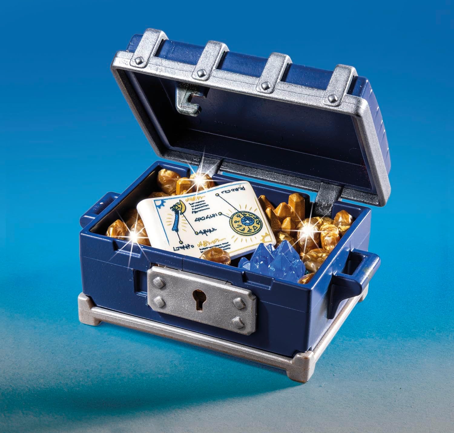 Detalle de PLAYMOBIL Novelmore 71484 transportwagen met goud en kantelbare boom