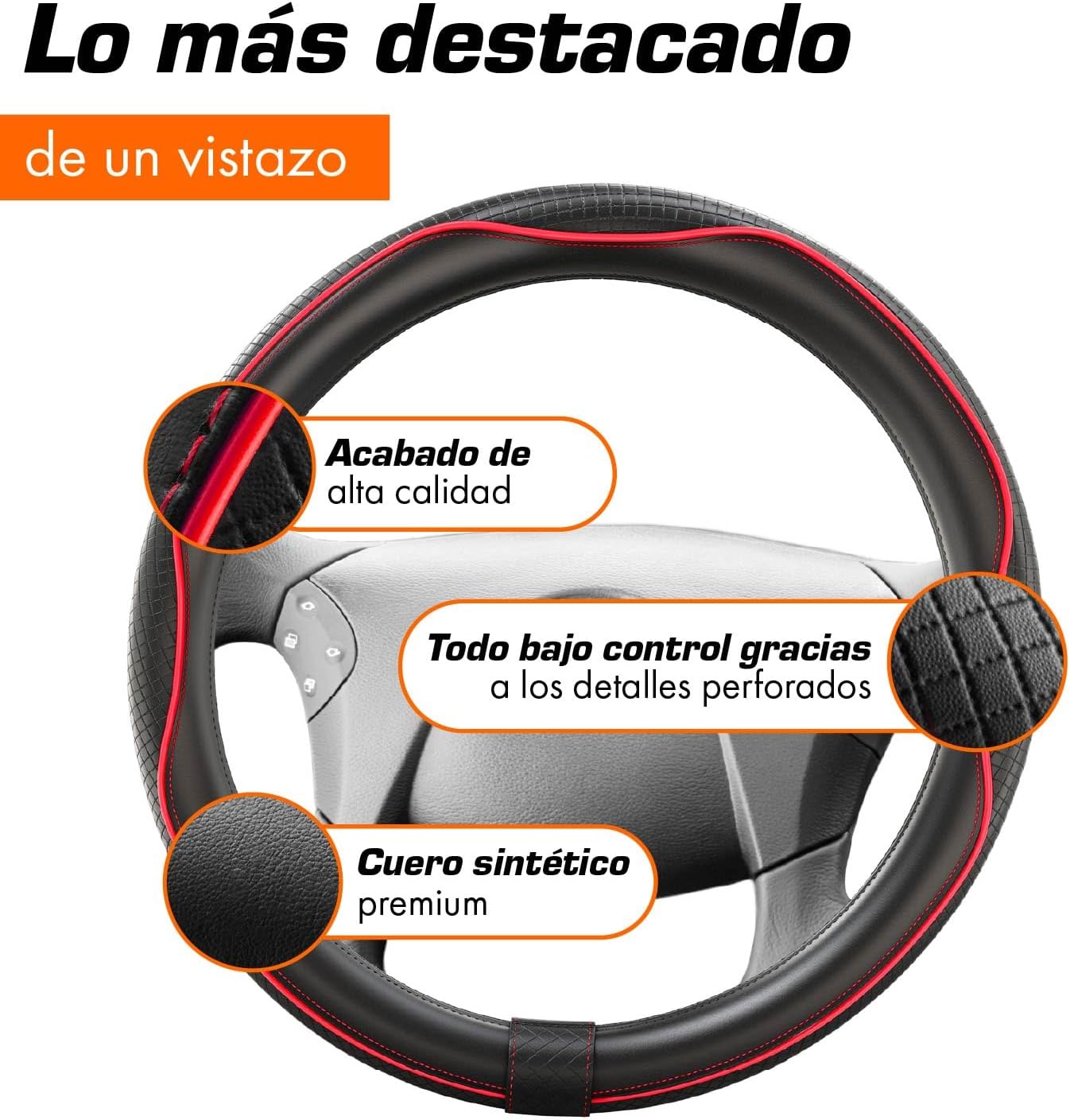 Detalle 2 de Upgrade4cars Funda Volante Camión 44-46 cm 🚚