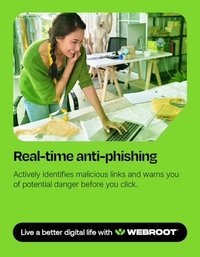 Detalle de Webroot Internet Security Complete (5 Devices, 1 Year) — Lightweight, Cloud-Driven Antivirus with Password Manager