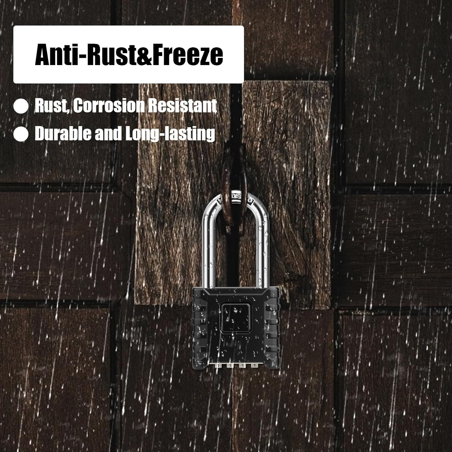 Thumbnail 4 de Diyife Heavy Duty 52mm 4-Digit Combination Padlock with Weatherproof Stainless Shackle (8mm)