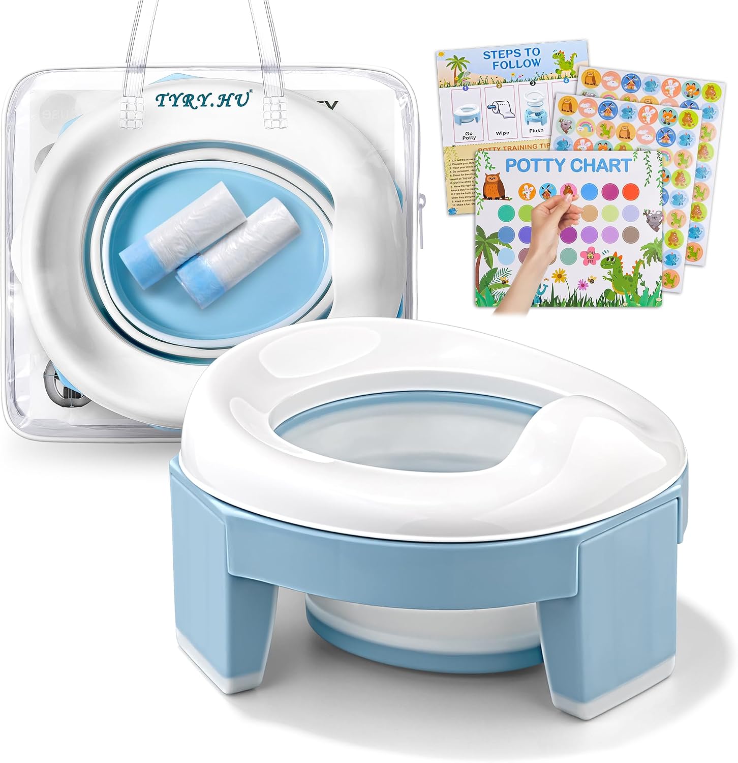 Detalle de Travel Potty 3‑in‑1 Toddler Trainer with Splash Guard 🚽