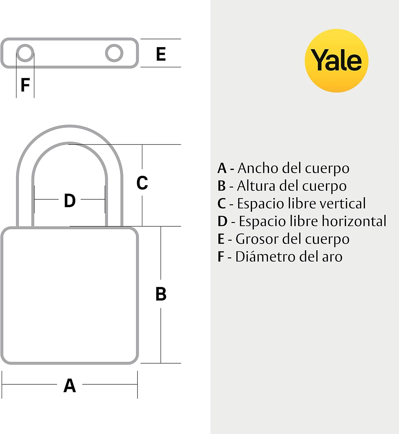 Thumbnail 6 de Yale Y125B/50/129/1 High Security 50mm Laminated Steel Padlock