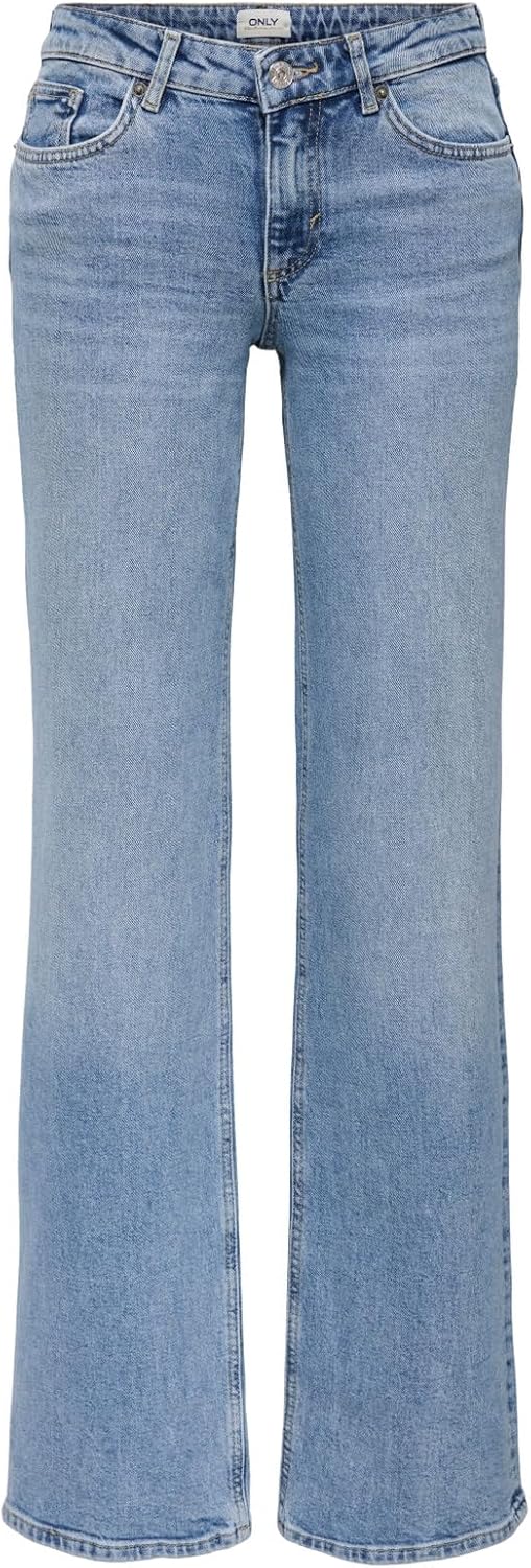 ONLY Female Jeans mit weitem Bein ONLJUICY Hohe Taille – Lockere Silhouette
