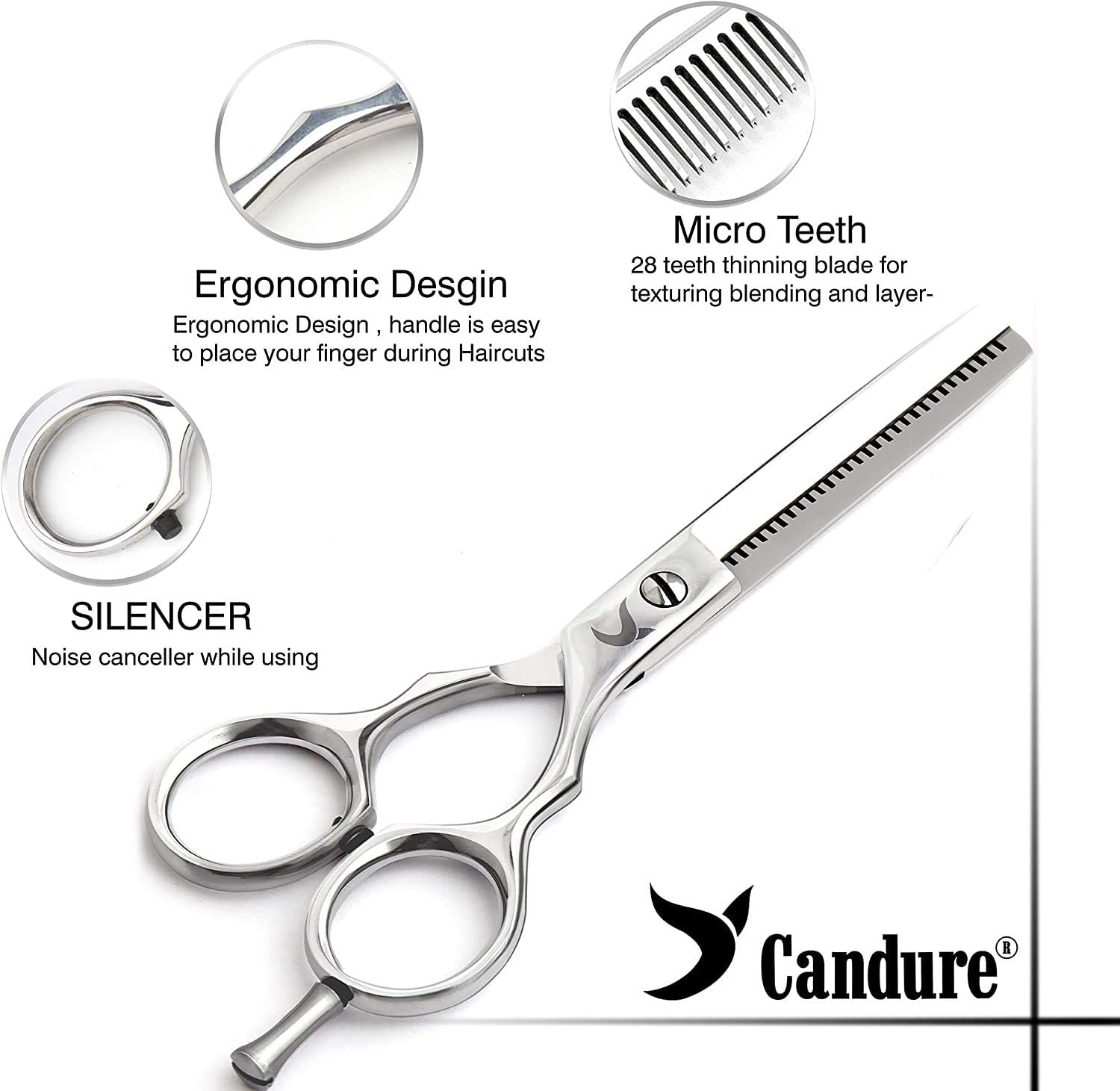 Detalle 2 de Candure Tijeras de Peluquería Profesional 5.5