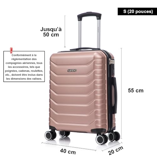 Detalle de RAYKONG RK12, valise cabine 40 L en polycarbonate à serrure intégrée