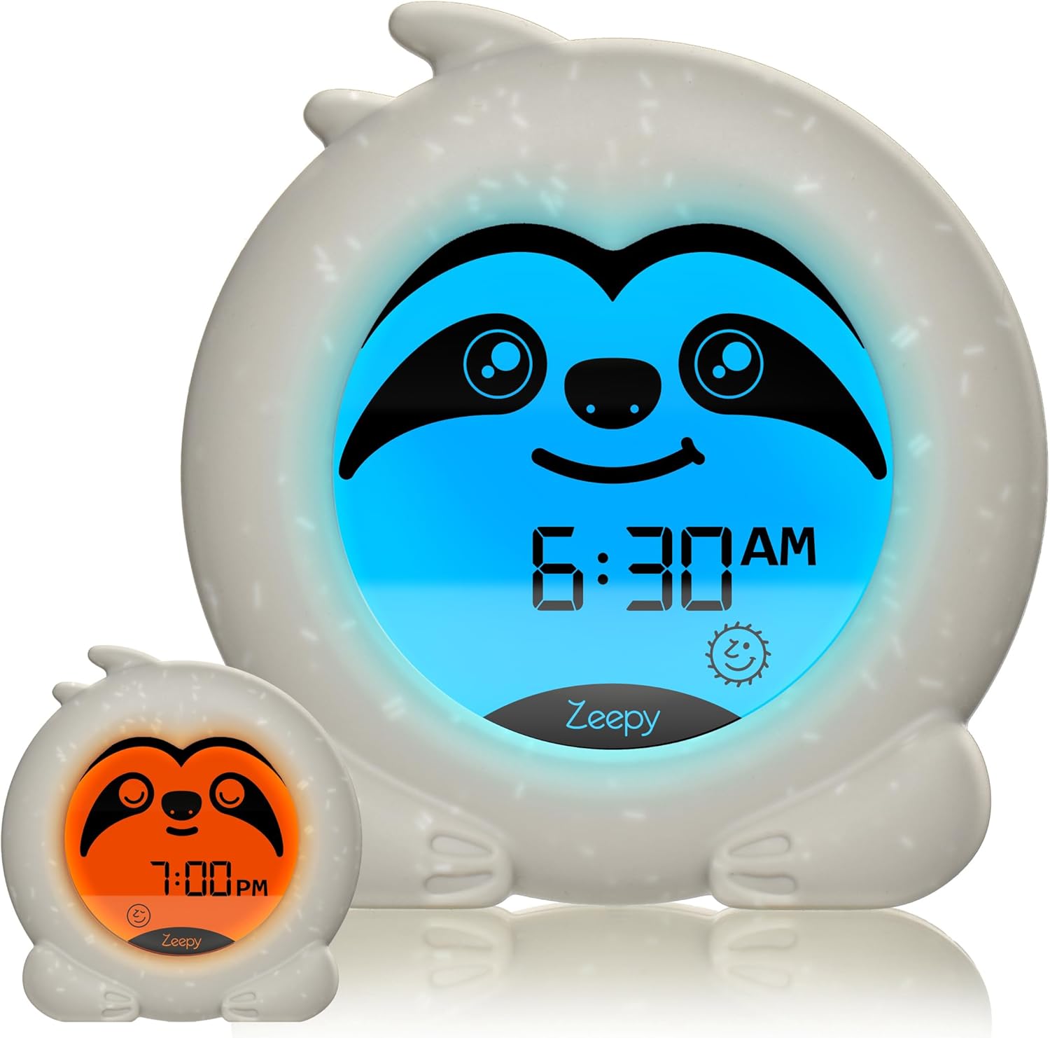 Detalle de Zeepy 2-Phase Sleep Trainer Clock by Slumber the Sloth: USB-Powered Toddler Clock for Peaceful Nights