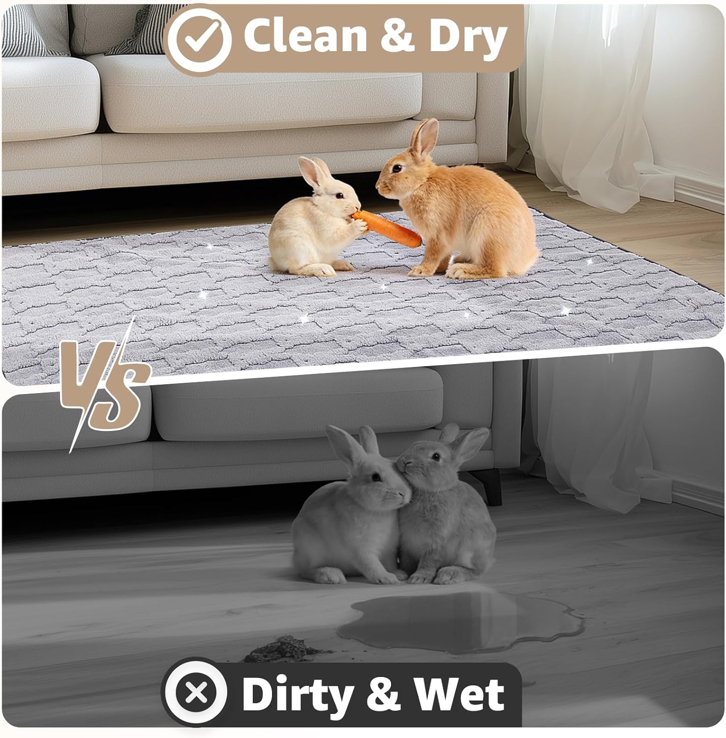 Thumbnail 3 de Pick for Life 4-pack guinea pig fleece cage liners, 60 x 120 cm