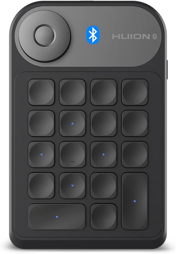 Detalle de HUION Keydial Mini K20 KD100 2.0 Bluetooth Tastatur